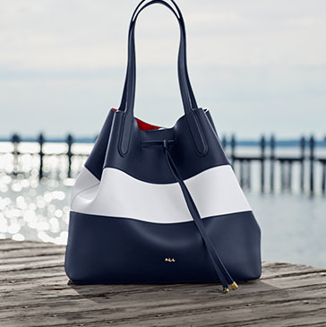 ralph lauren navy tote bag