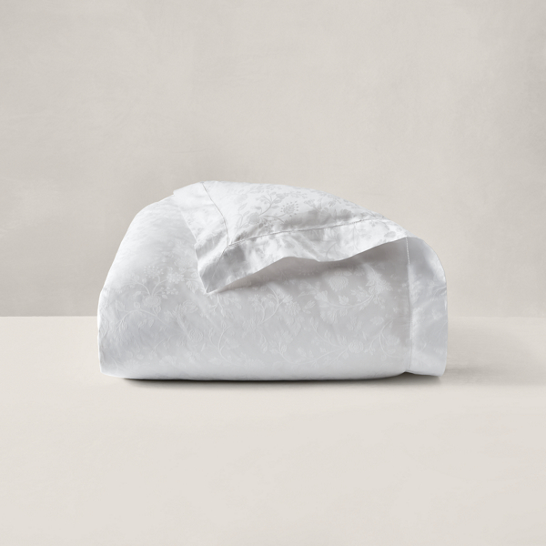 Ralph Lauren Ashmont Sateen Duvet Cover In White