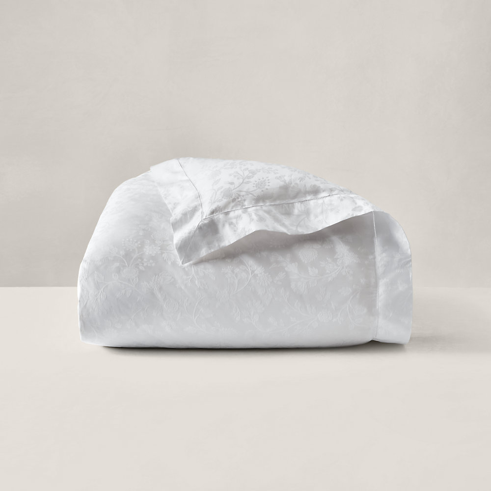 Ralph Lauren Ashmont Sateen Duvet Cover In White