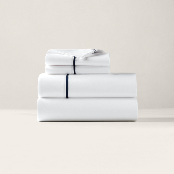 Ralph Lauren Palmer Percale Sheeting In Burgundy