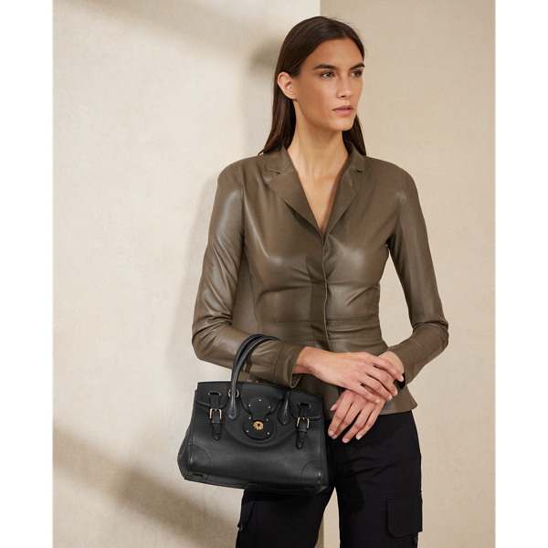 Ralph Lauren Nappa Leather Soft Ricky 27 In Black