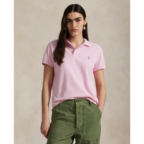 Polo Ralph Lauren Classic Fit Mesh Polo Shirt In Carmel Pink