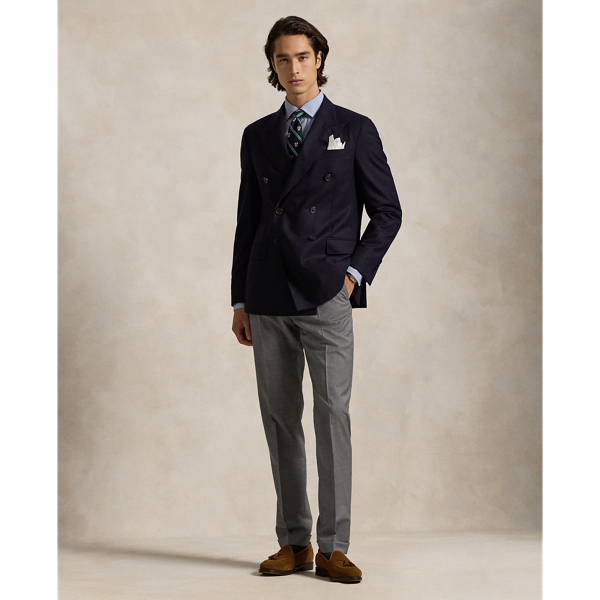 Polo Ralph Lauren Slim Fit Wool Twill Trouser In Heather Grey