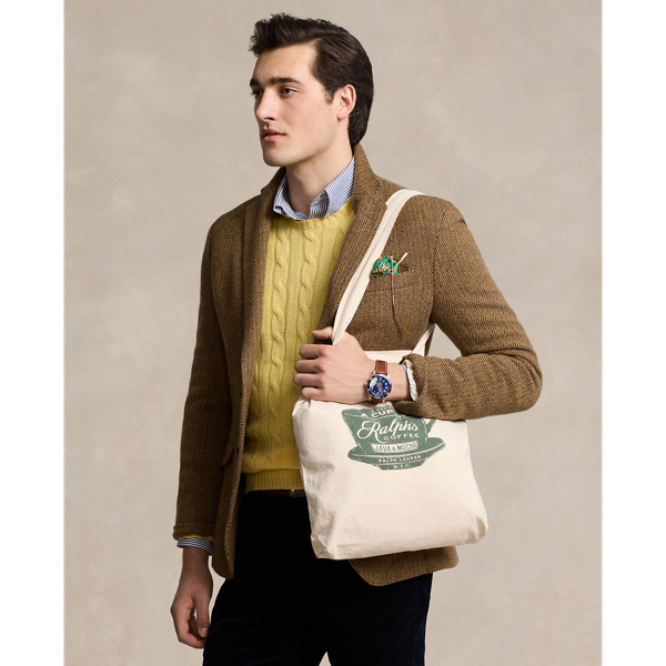 Polo Ralph Lauren Ralph's Coffee Tote Bag In Cream/green