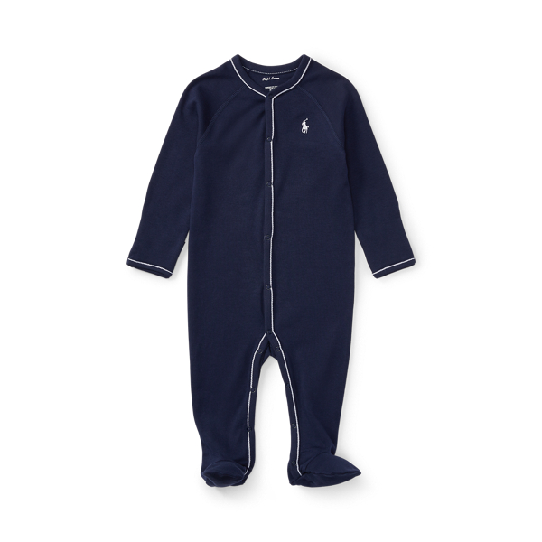 Polo Ralph Lauren Baby Boys Cotton Footed Coverall In Refined Navy
