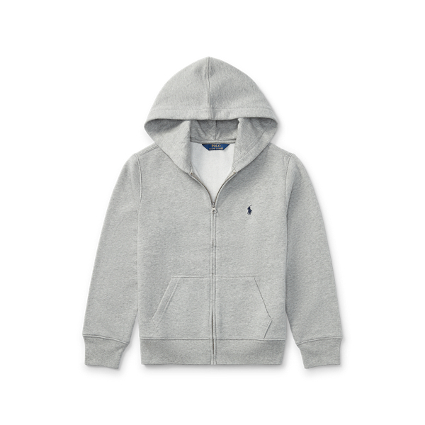 Shop Polo Ralph Lauren Cotton-blend Fleece Hoodie In Dark Sport Heather