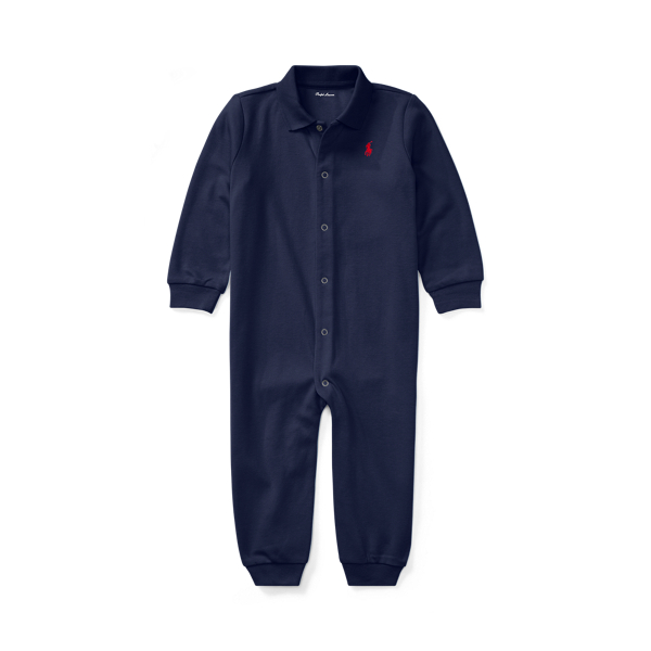 Polo Ralph Lauren Baby Boy's Interlock Classic Coverall In Refined Navy