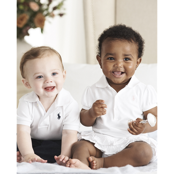 Polo Ralph Lauren Baby Girls Ruffled Trim Cupcake Dress In White