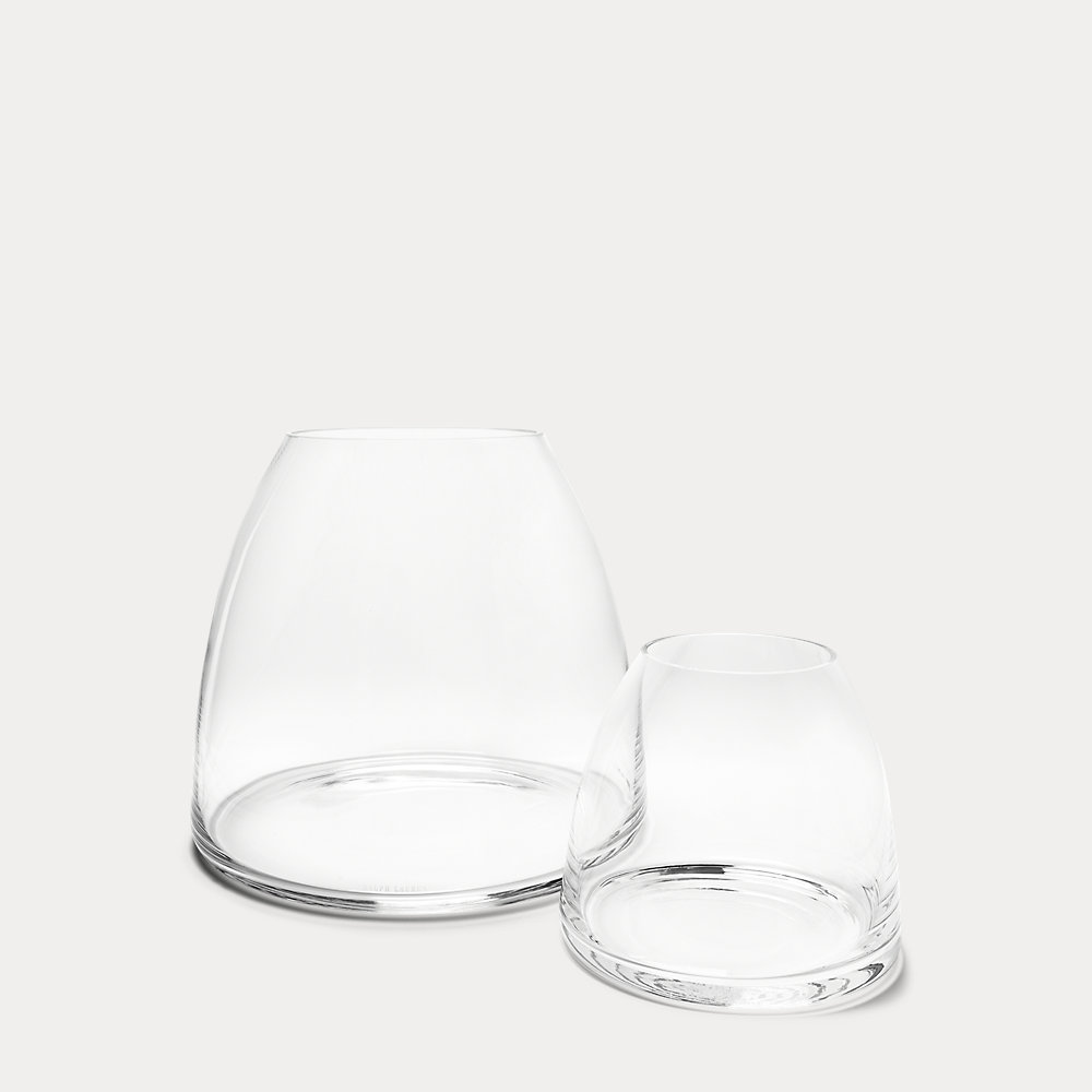 Ralph Lauren Sloane Glass Vase In Clear