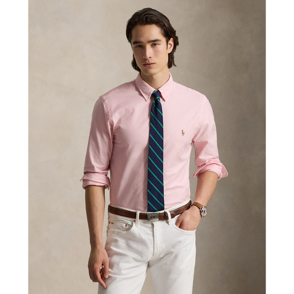 Polo Ralph Lauren Slim Fit Stretch Oxford Shirt In Pink