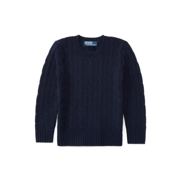 Polo Ralph Lauren The Iconic Cable-knit Cashmere Jumper In Refined Navy