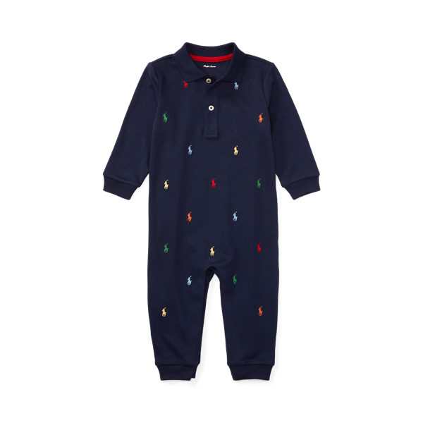 Polo Ralph Lauren Soft Cotton Polo Coverall In Refined Navy