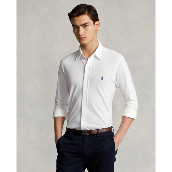 Ralph Lauren Featherweight Mesh Shirt In White