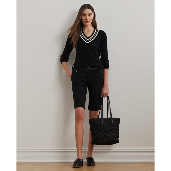 Ralph Lauren Stretch Cotton Short In Black