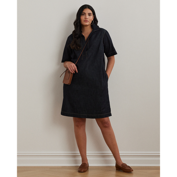 Polo Ralph Lauren Denim Shift Dress In Jones Street Wash