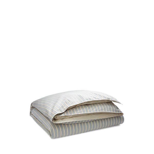 Polo Ralph Lauren Graydon Striped Duvet Cover In Dune And Indigo