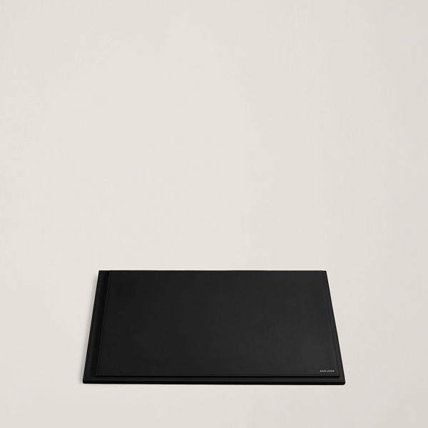 Polo Ralph Lauren Brennan Leather Desk Blotter In Black