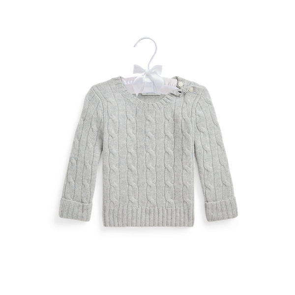 POLO RALPH LAUREN THE ICONIC CABLE-KNIT CASHMERE SWEATER 
