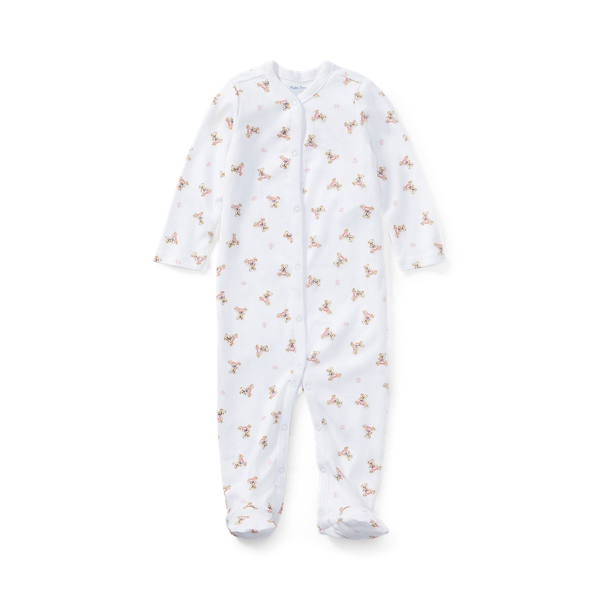 Tutina in Cotone Ralph Lauren con Polo Bear