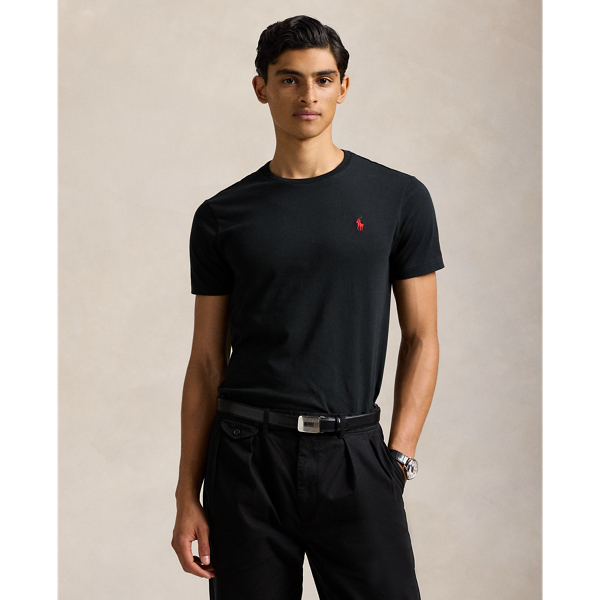 Polo Ralph Lauren Ralph Lauren Crew Neck T Shirt Black In Coastal Beige/c8133