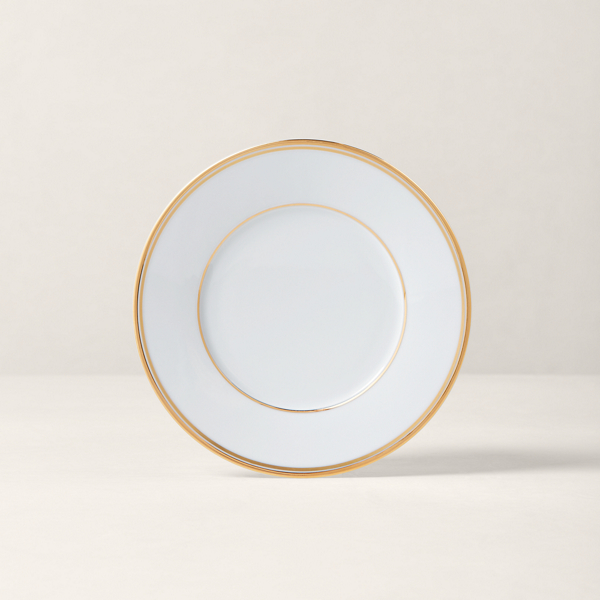 Polo Ralph Lauren Wilshire Salad Plate In Gold/white