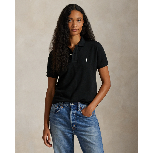 Polo Ralph Lauren Ralph Lauren The Iconic Classic Fit Mesh Polo Shirt In Black