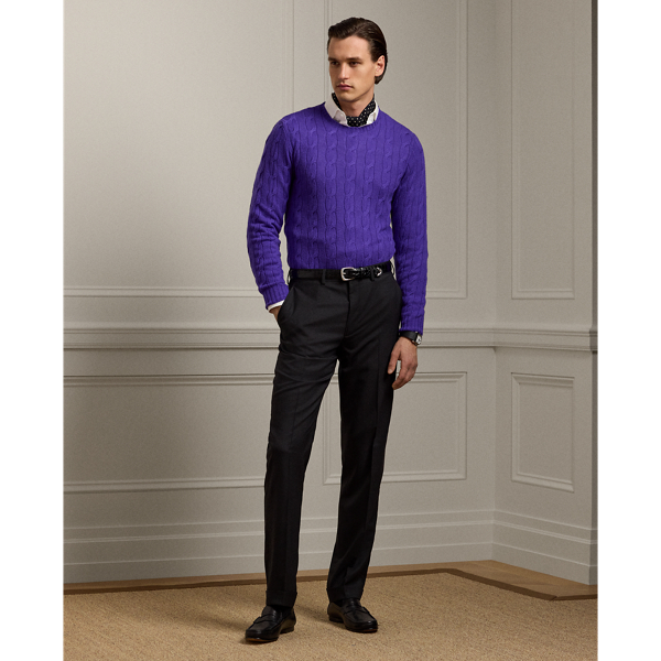 Gregory Hand-Tailored Wool Serge Trouser - Purple Label - Modalova