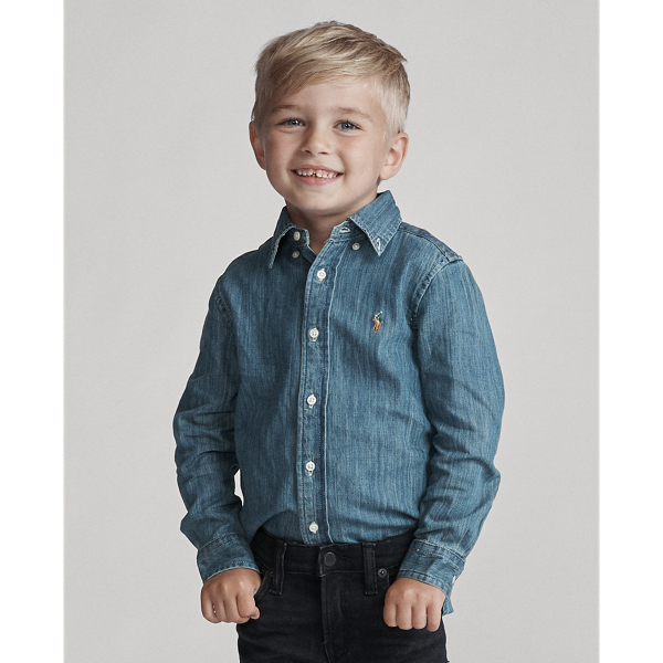 Polo Ralph Lauren Cotton Denim Shirt In Dark Blue