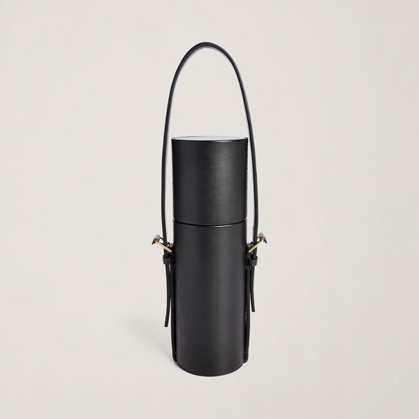 Polo Ralph Lauren Wyatt Single Wine Tote In Black And White