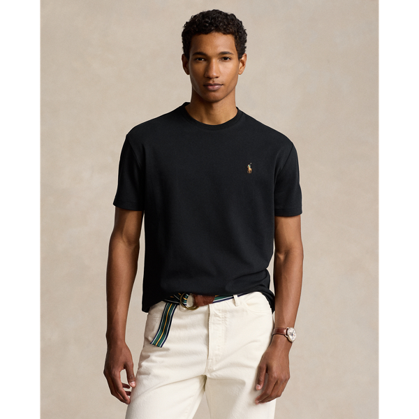 Shop Polo Ralph Lauren Custom Slim Fit Soft Cotton T-shirt In Black