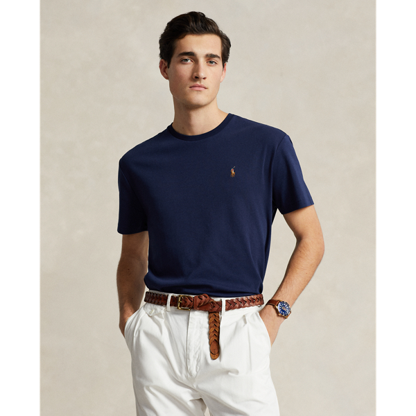 Ralph Lauren Custom Slim Fit Soft Cotton T-shirt In Rfd Nvy