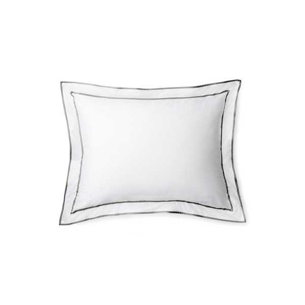 Polo Ralph Lauren Spencer Sateen Border Sham In Stone Grey