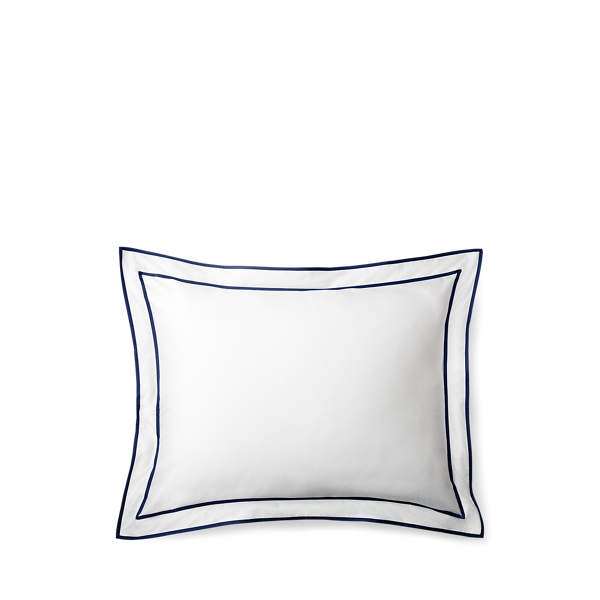 Polo Ralph Lauren Spencer Sateen Border Sham In Navy