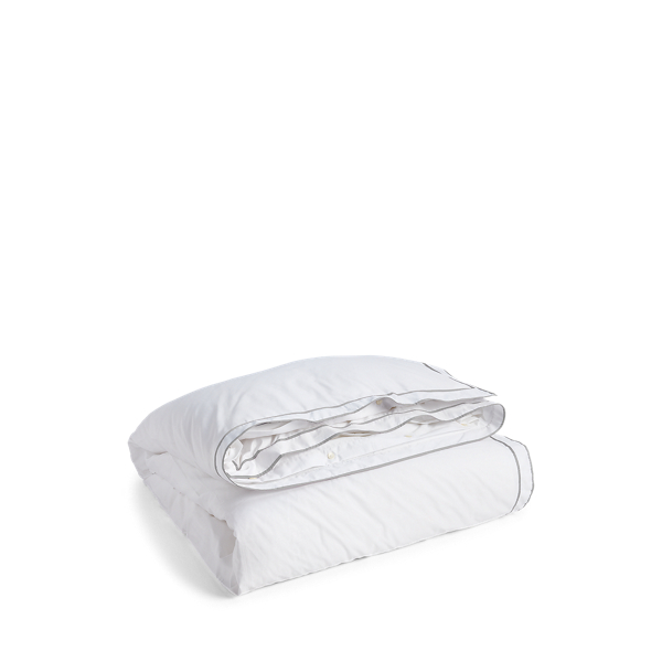 Polo Ralph Lauren Spencer Sateen Border Duvet Cover In Stone Grey