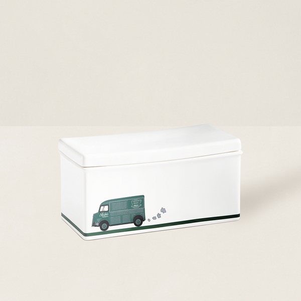 Polo Ralph Lauren Ralph's Coffee Biscuit Box In White/green
