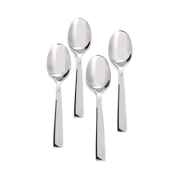 Shop Ralph Lauren Academy Demitasse Spoons In Silver