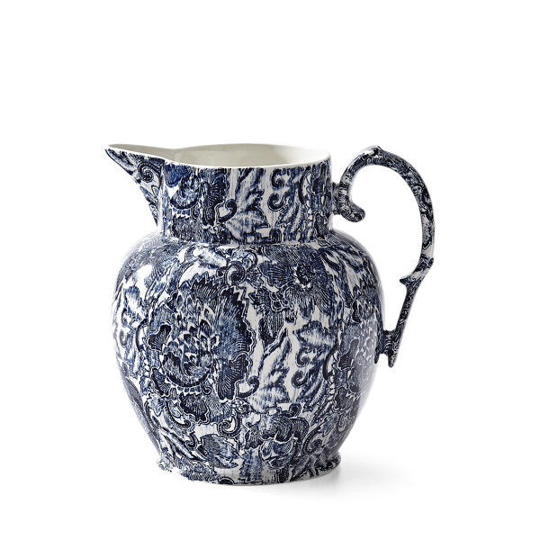 Polo Ralph Lauren Faded Peony Etruscan Pitcher In Indigo