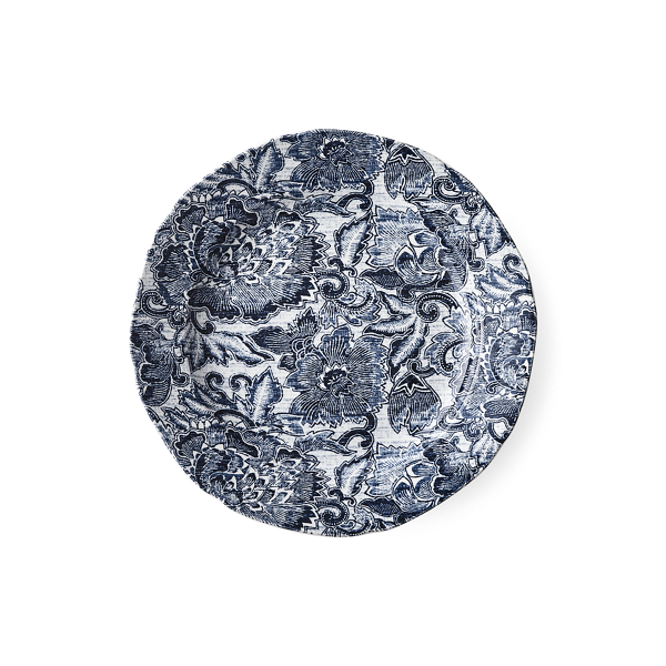 Shop Ralph Lauren Faded Peony Salad Plate In Indigo