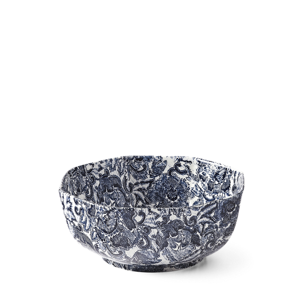 Polo Ralph Lauren Faded Peony Octagonal Bowl In Indigo