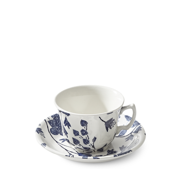 Shop Ralph Lauren Garden Vine Teacup & Saucer In Indigo