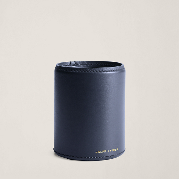 Polo Ralph Lauren Brennan Leather Pencil Cup In Navy