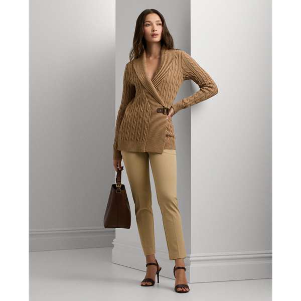 Ralph Lauren Stretch Cotton Skinny Pant In Birch Tan