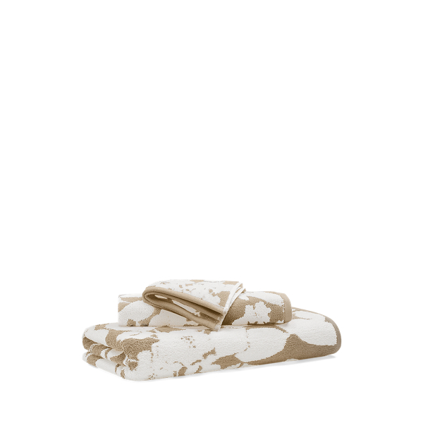Polo Ralph Lauren Sanders Floral Bath Towels In Solid Tan