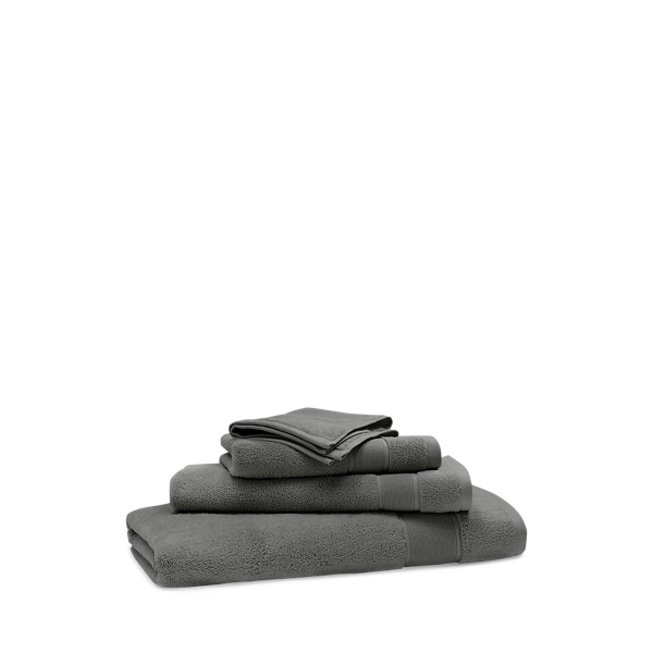 Polo Ralph Lauren Sanders Bath Towels & Mat In True Charcoal