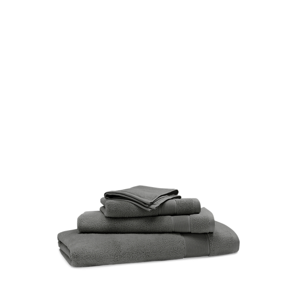 Shop Ralph Lauren Sanders Bath Towels & Mat In True Charcoal