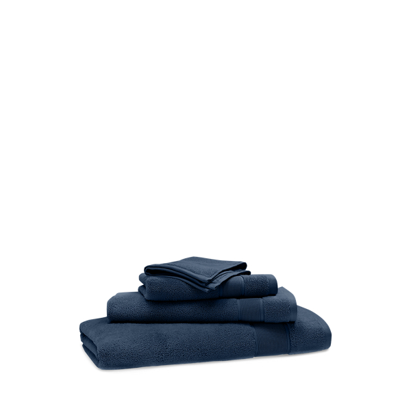 Shop Polo Ralph Lauren Sanders Bath Towels & Mat In Club Navy