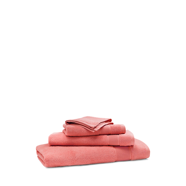 Shop Polo Ralph Lauren Sanders Bath Towels & Mat In Rose Red