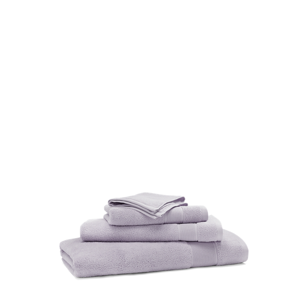 Ralph Lauren Sanders Bath Towels & Mat In Lavender Grey