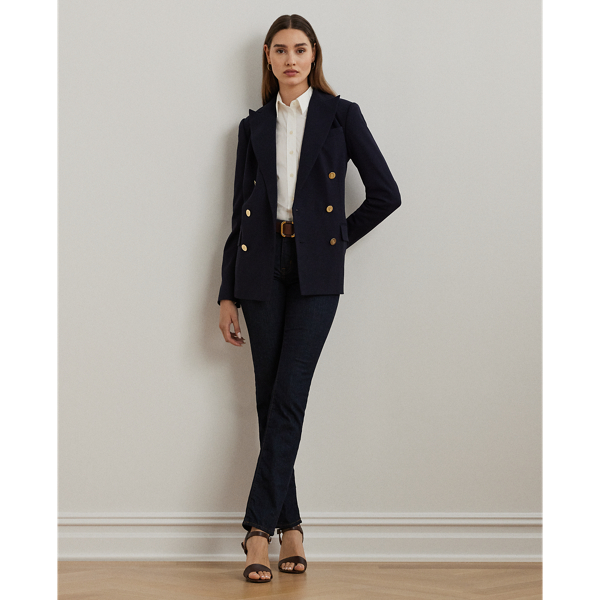 Ralph Lauren Mid-rise Straight Jean In Dark Rinse Wash Denim