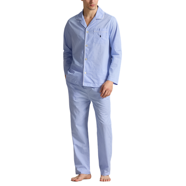This classic sleep set is designed in preppy mini-gingham poplin for the ultimate in comfort and style.